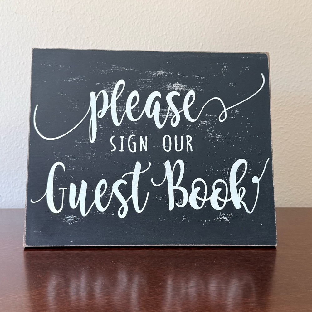 Black Guest Book Sign